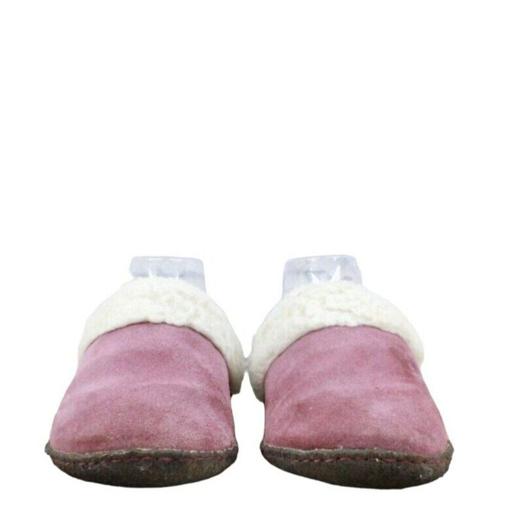 SOREL Nakiska Pink Suede Fleece Lined Slide Slippers Size 8 - Picture 3 of 9